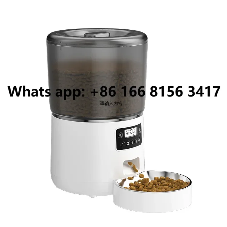 Promotional 4L dog food feeder smart automatic cat  pet feeder with anti-insect design