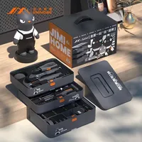 JIMIHOME 80 IN 1 Tools Set Home Tool Box Kits with Electric Screwdriver, Tape Measure, Hammer, Handsaw, Drill, Utility Knife