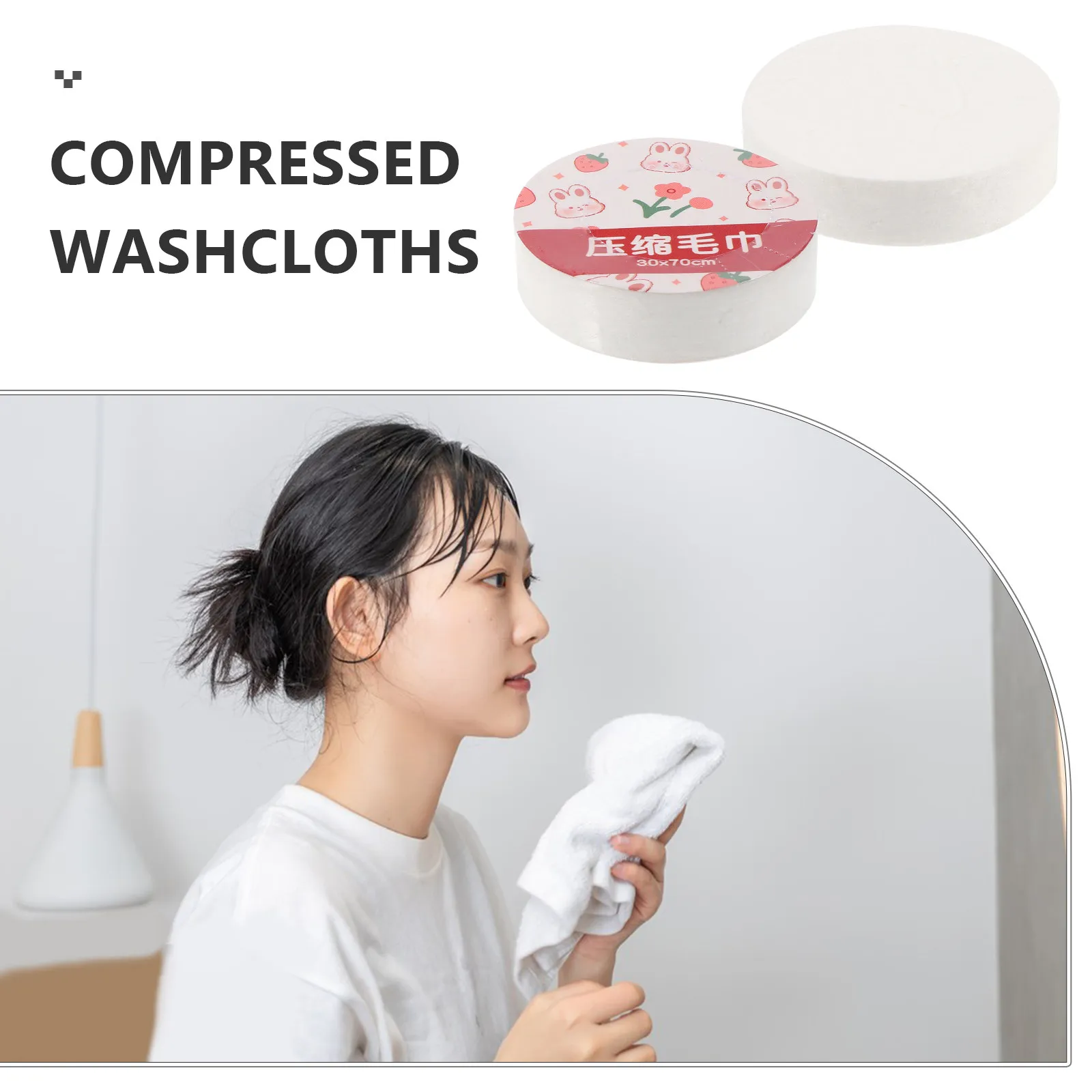 10Pcs Disposable Compressed Towels Plant Fibre Travel Face Steam Washcloths Portable Outdoor Multi-Function Towel Tablets