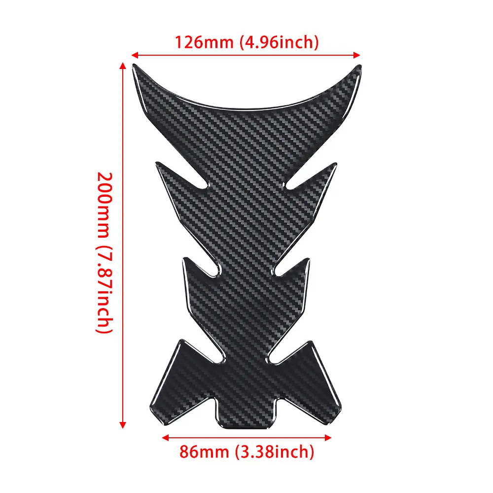 Carbon Fiber 5D Sticker Gas Oil Fuel Tank Pad Protector Decal Motorcycle Scooter Old School Bobber Touring