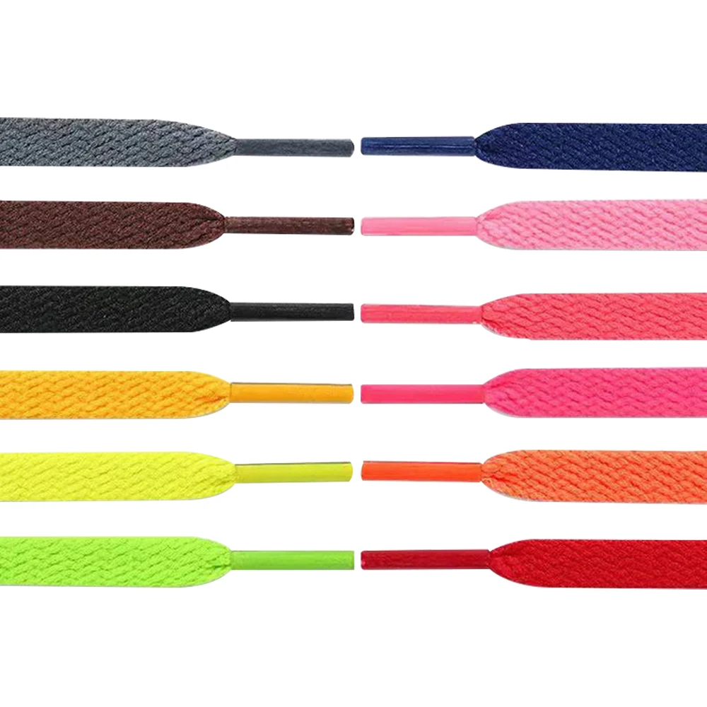 

1 Pair Thick Wide Shoelaces 13 Colors 8 Mm Flat Shoe Laces Sneakers Casual Shoes Christmas Gift Lacets Plat Premium