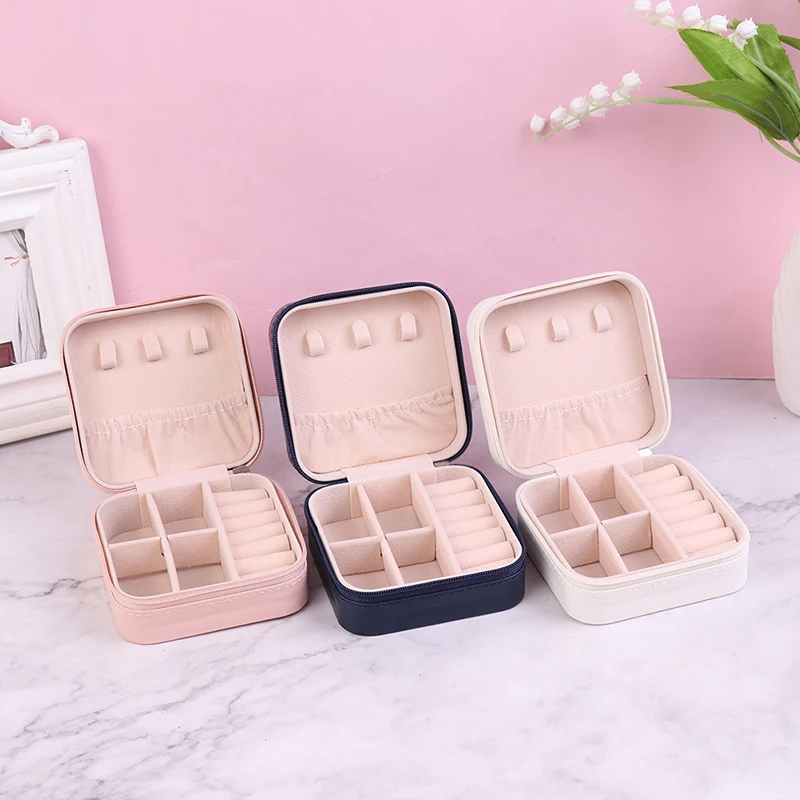 Candy Color Jewelry Organizer Display Storage Box Travel Earrings Necklace Ring Holder Jewelry Case Boxes