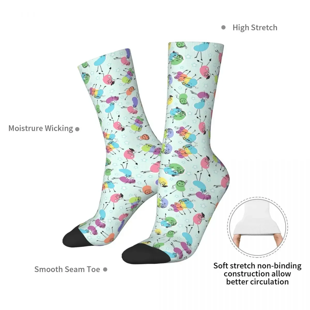 Dancing Kidneys Socks Harajuku Super Soft Stockings All Season Long Socks Accessories for Man's Woman's Gifts