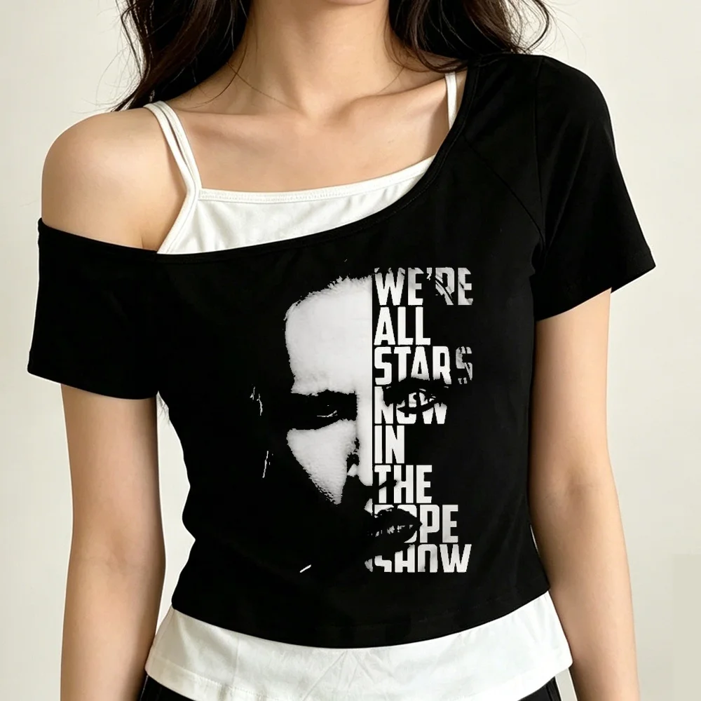 Marilyn Manson crop top shoujo clearance sales anime vintage tshirt gothic korean fashion jojifuku party kawaii