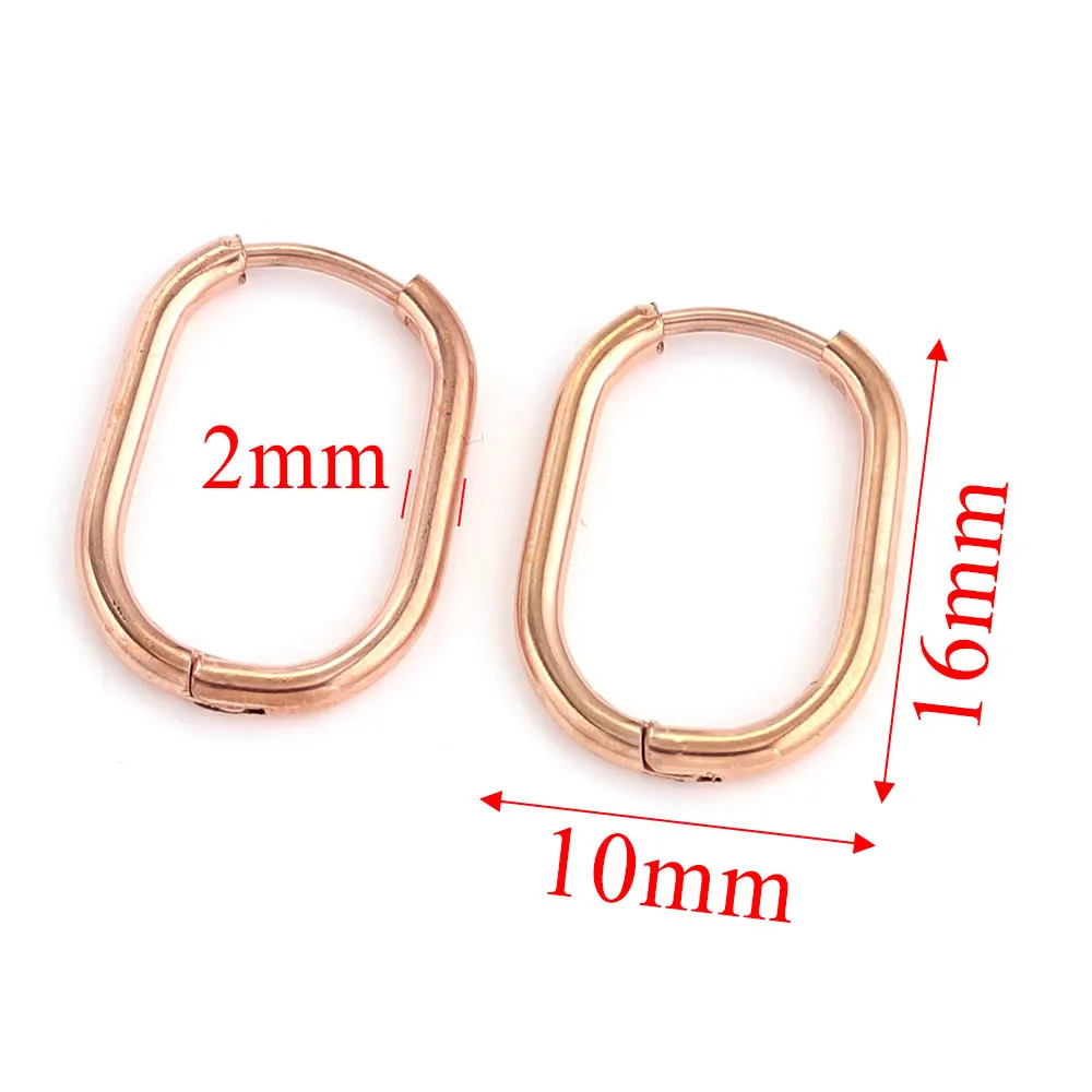 6 stücke Edelstahl Creolen für Frauen Ohrringe Piercing Schmuck Ohrring Hoop Verhindern Allergie Ohrringe Schmuck Großhandel