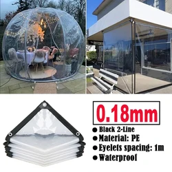 0.18mm ao ar livre transparente encerado gazebo pergola janela toldo jardim à prova de vento plantas lona impermeabile pano