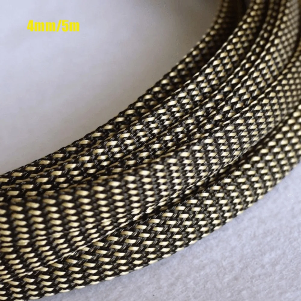 PET Braided Cable Sleeve Flame Retardant Expandable Braided Structure Wire Management Sleeve Multicolor Insulated