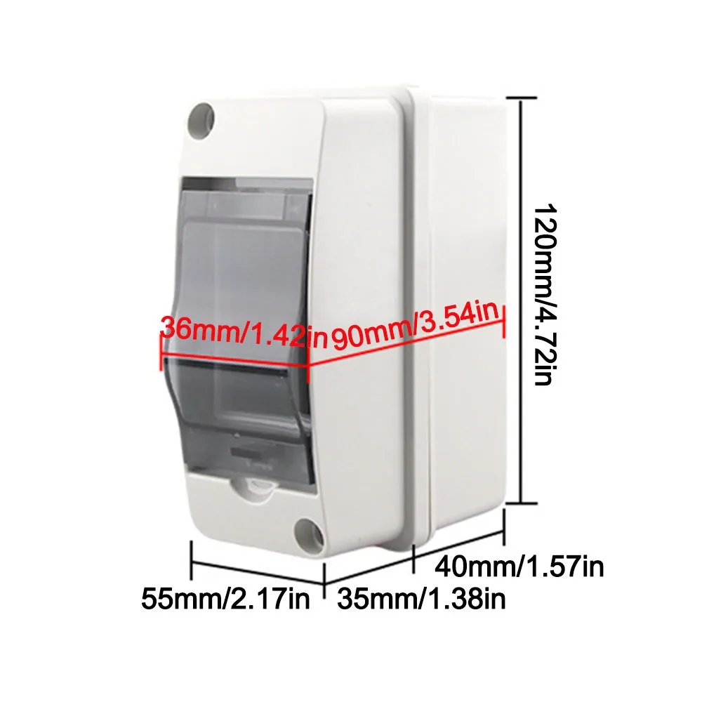 2/3/5/6/8/WAY Electrical Distribution Box Waterproof Transparent Hinged Cover Circuit Breaker Enclosure Surface Mount