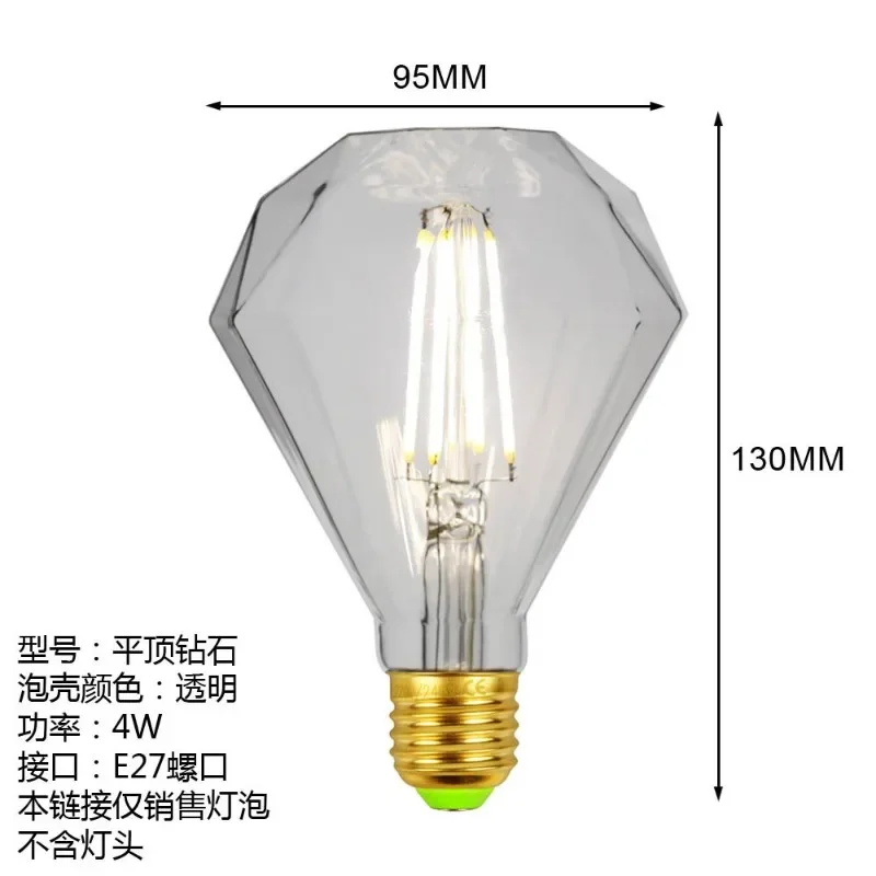 Edison ampoule lampe de Table lustre LED économie d'énergie créative 220V 4W E27 4000K lumière blanche ampoule décorative