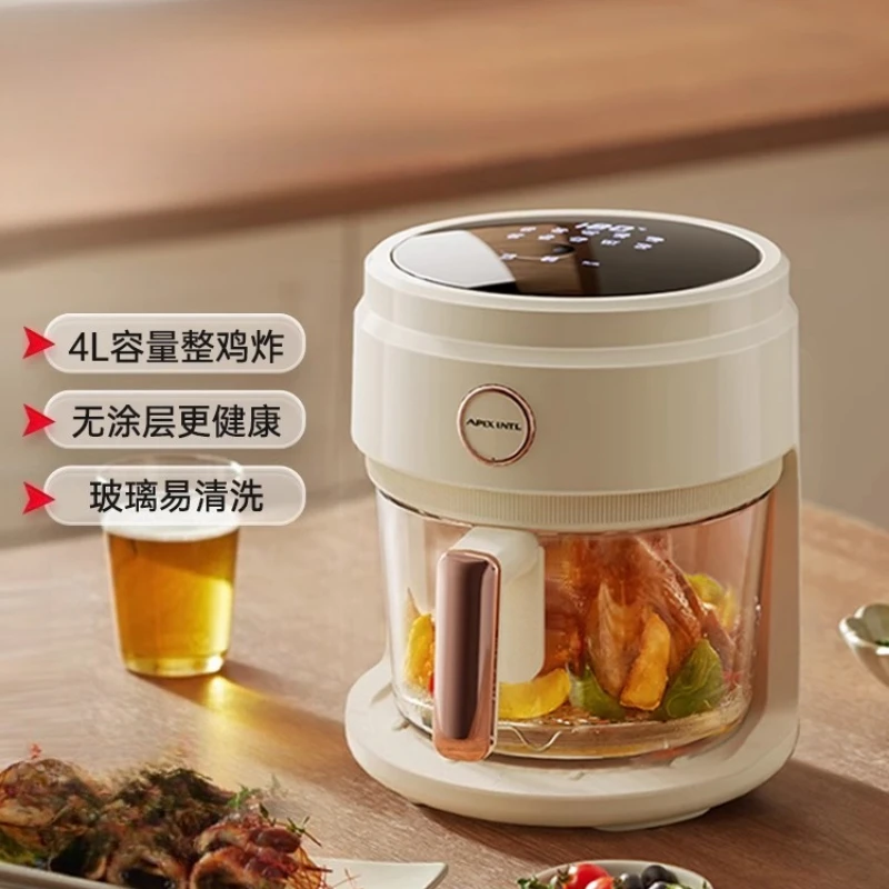 

Air fryer household visual multifunctional glass electric fryer 4L no-turn cooking machine air fryer