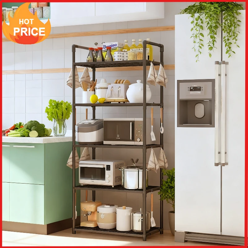 Kitchen Shelving Floor To Floor Multilayer  Multifunctional Household Storage Shelf Shelf Pot Storage Shelf，Kitchen Storage Rack