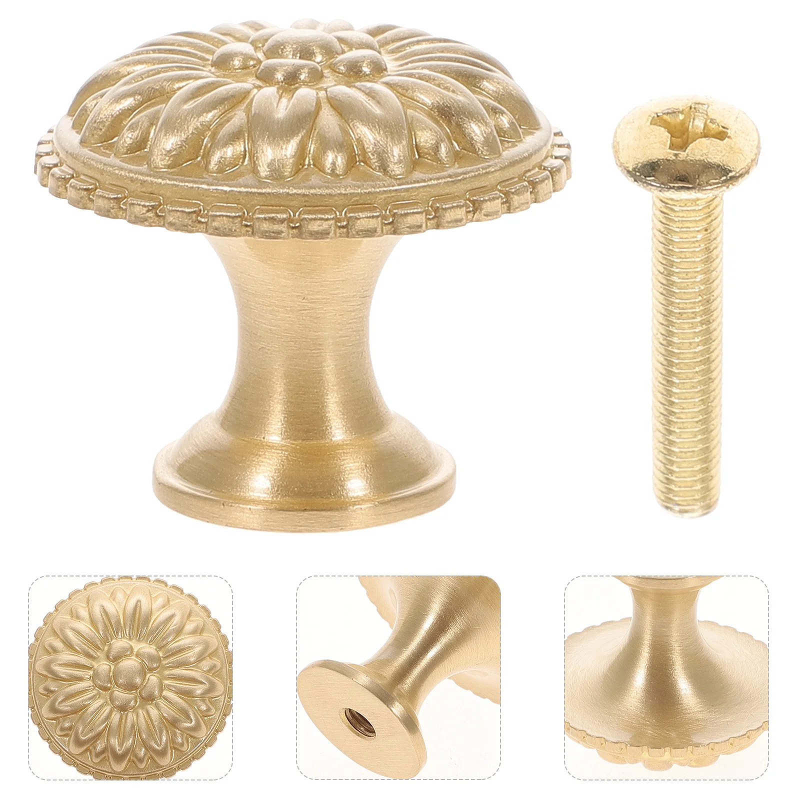 مقبض كابينة نحاسي فاخر، مقبض درج دائري ساطع وحديث لخزانة الملابس، خزانة الأثاث، سحب مزخرف فردي #5