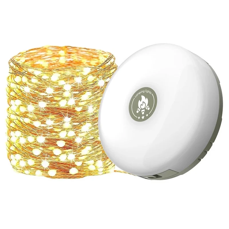 AliExpress cycle zone LED Camping Lamp with Reel Strip Light Atmosphere Lights 10M Recyclable Light Belt Outdoor Garden Decoration Lamp for Tent Room