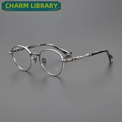Men Prescription Glasses Retro Designer Luxury Brand Fashion Women Myopia Reading Titanium Eyeglasses Prescription Eyewear Frame