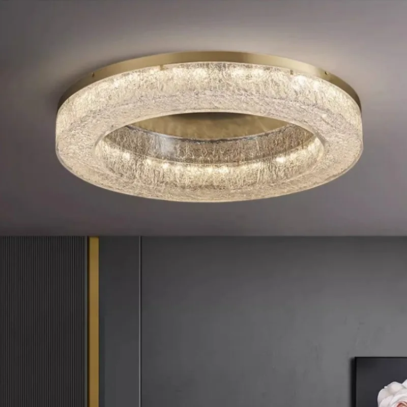 

All-copper high-grade resin living room ceiling light, modern light luxury and simple