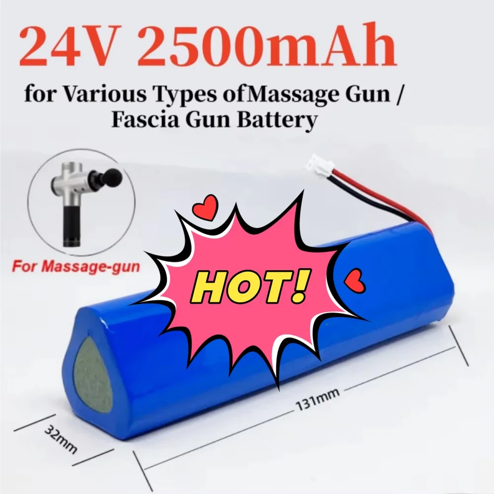 Rechargeable 24V 2500mAh Li-ion Battery Pack for Phoenix A1 Massage Gun Fascia Gun - Replacement Handheld Deep Tissue Muscle The