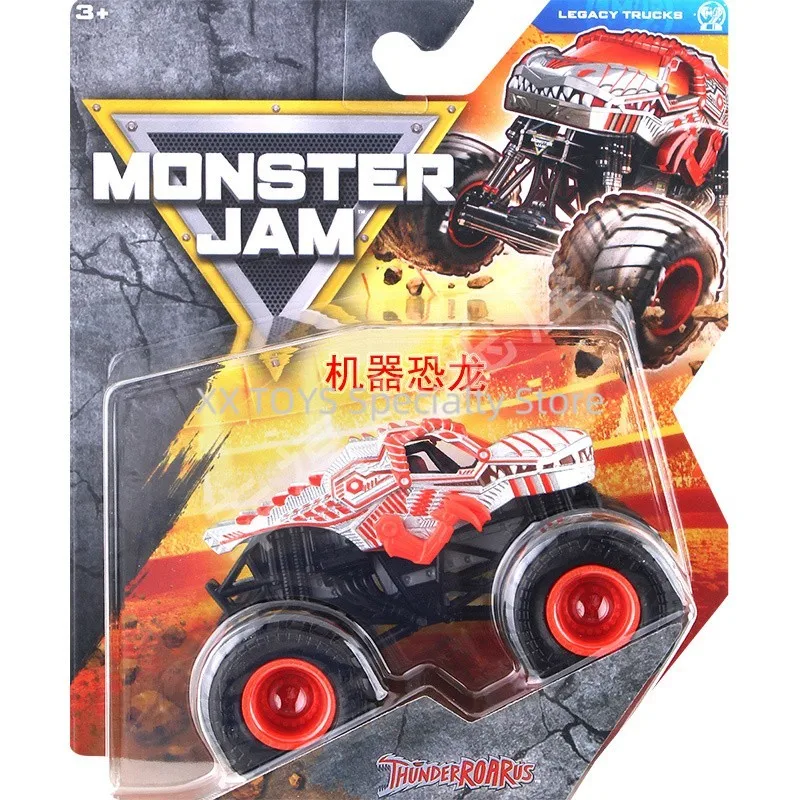 Monster Jam Monster Truck Schaal 1:64 Gegoten Voertuig Sparkle Smash Thunderroarus Monster Truck Jongens Off-Road Racing Collectible