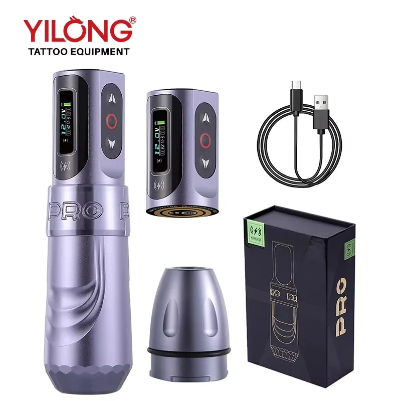 Pro Tattoo Machine Professional Rotary Permanent Makeup Machines Three Level Memory Mode and LED Digital Display Screen