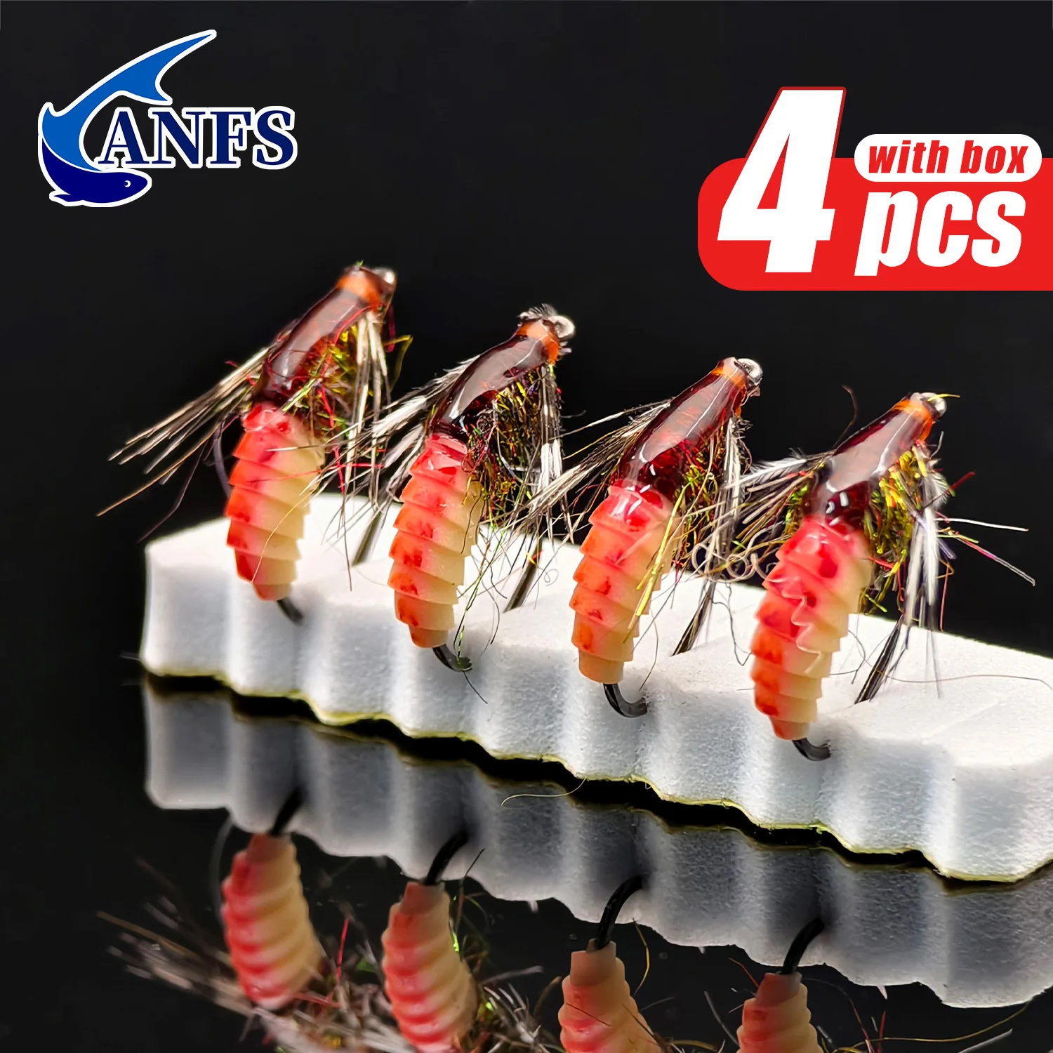 Anfs 4Pcs Nymph Fli…