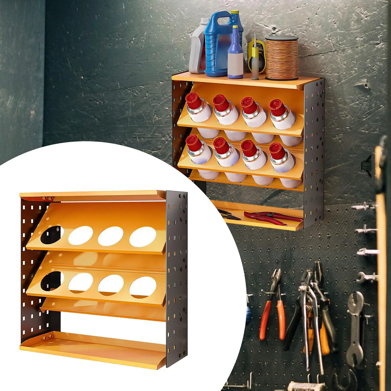 spray-can-holder-wall-mounted-bottle-holder-with-8-can-holes-paint-bottle-organizer-for-car-detailing-gloves-shop-small-tools