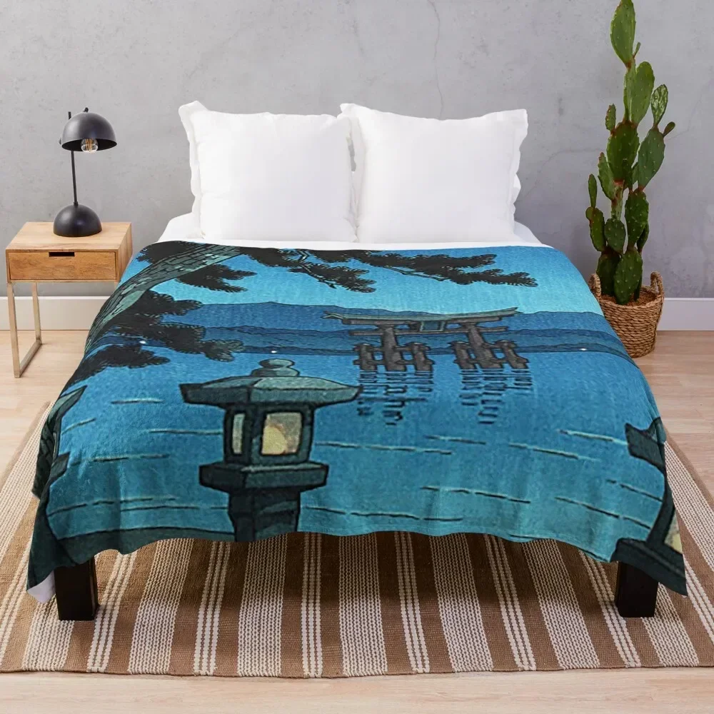 

Moonlit Night - Hasui Kawase Throw Blanket Hair Luxury Throw anime Luxury St Blankets