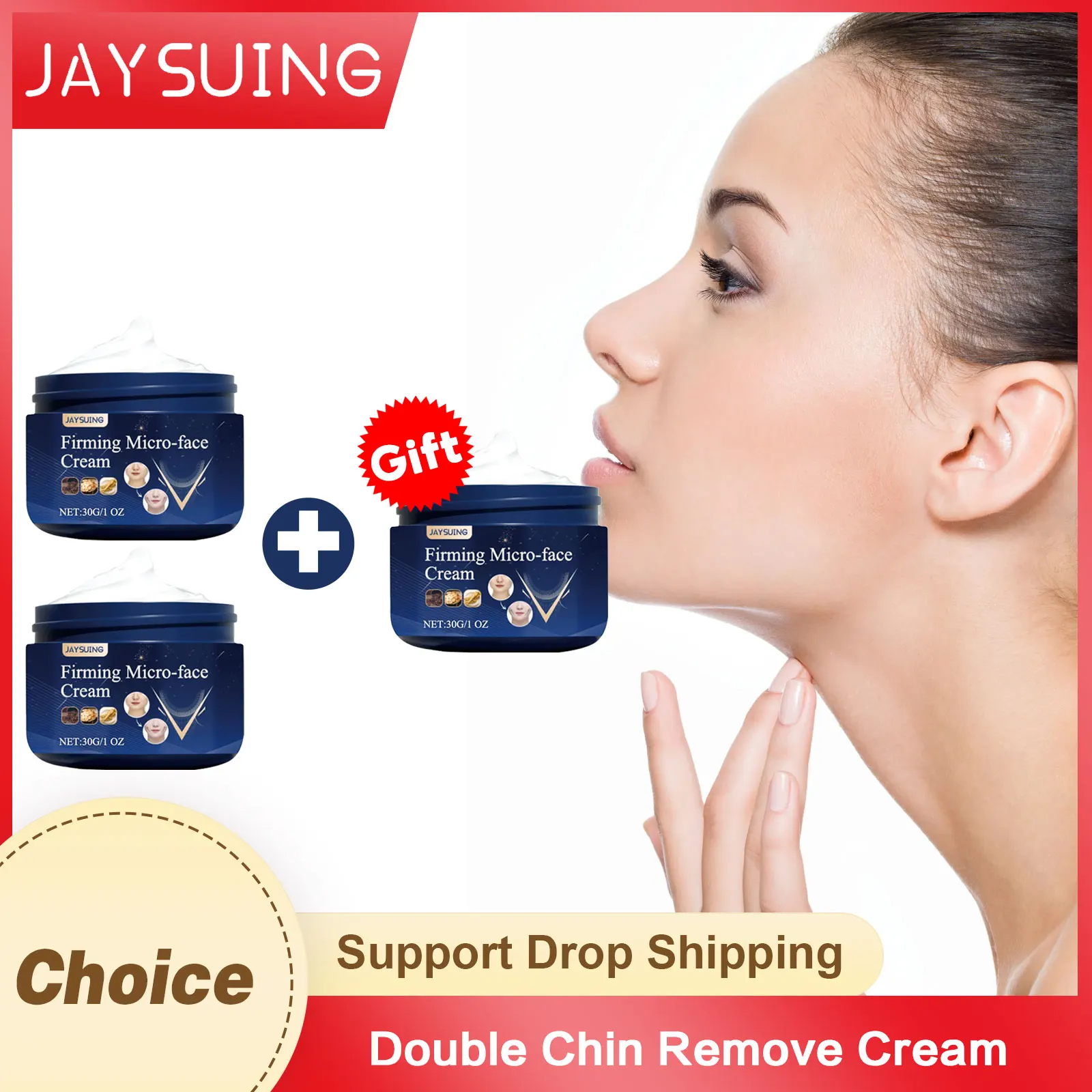 Double Chin Removal Cream V-Shape Firming Tighten Mandibular Line Cheek Lift up Nourish Moisturizing Massage Face Lifting Cream