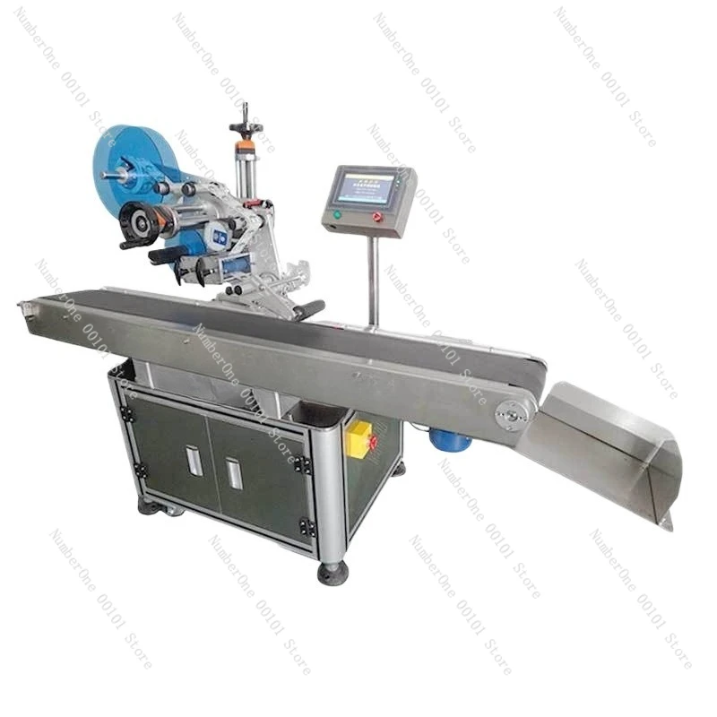 Automatic flat labeling machine Carton paper card packaging bag labeling machine lid high-precision flat labeling machine