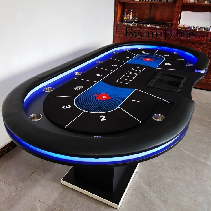 New chips Texas poker table table chess room club special table can be customized size and color
