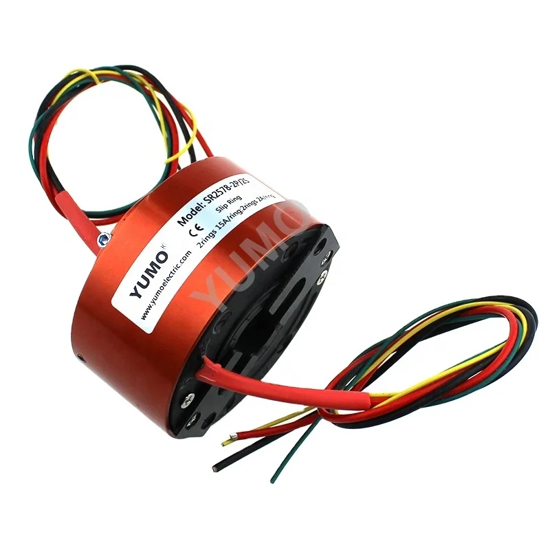 Slip Ring SR2578-2P2S  4wires Rotating Through Bore Ring Connector
