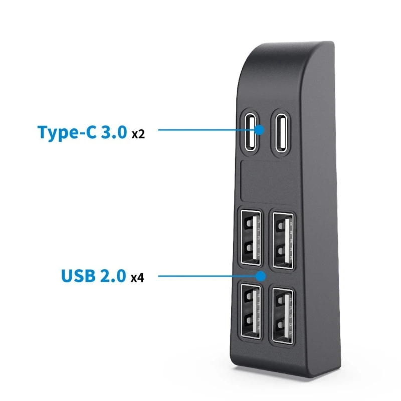 لمضيف وحدة التحكم في الألعاب 6 في 1 محور USB الفاصل المتوسع مهايئ توزيع فائق السرعة