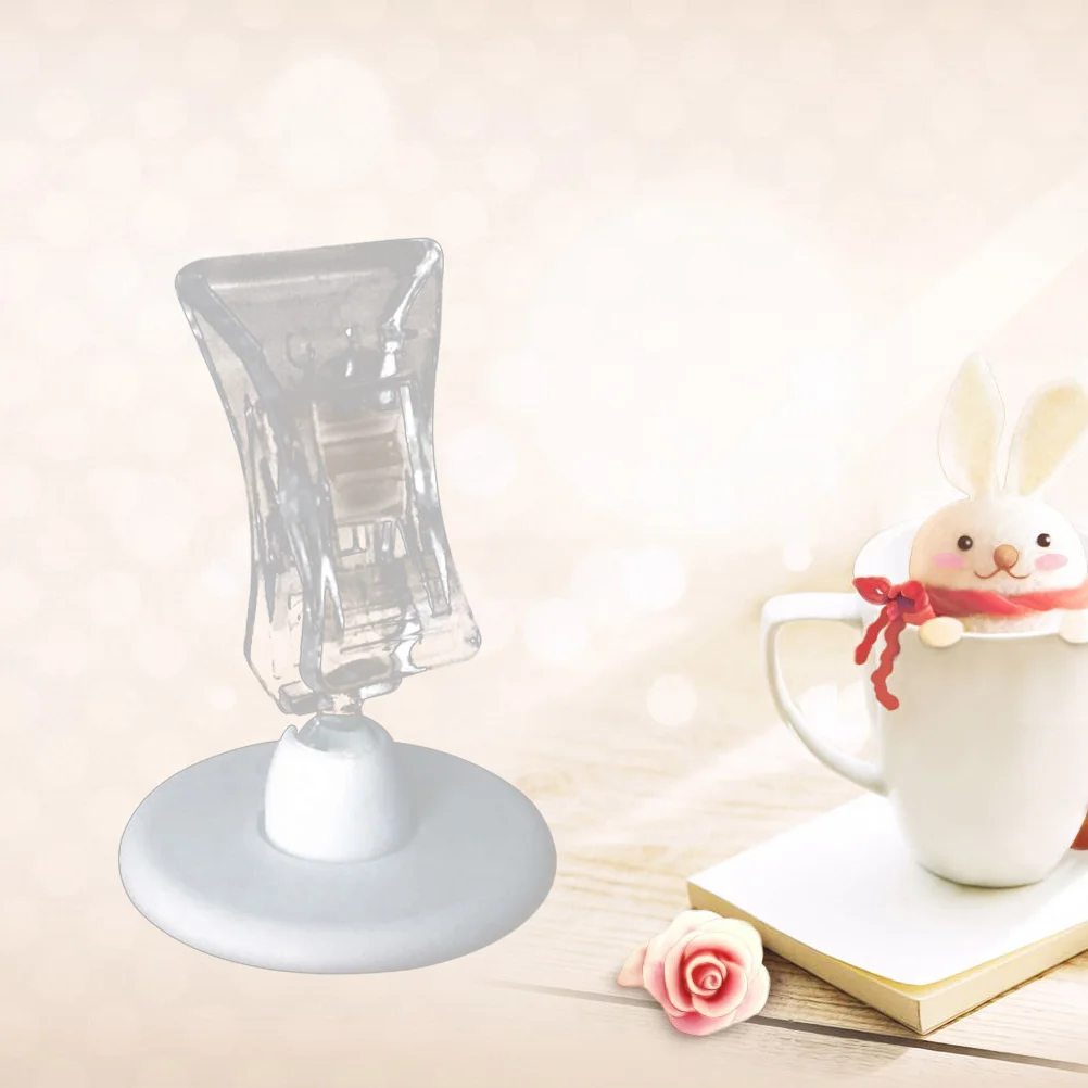 16Pcs Memo Clip Holder Table Clear Number Photo Note Holder Stand table memo clip table memo holder photo holder