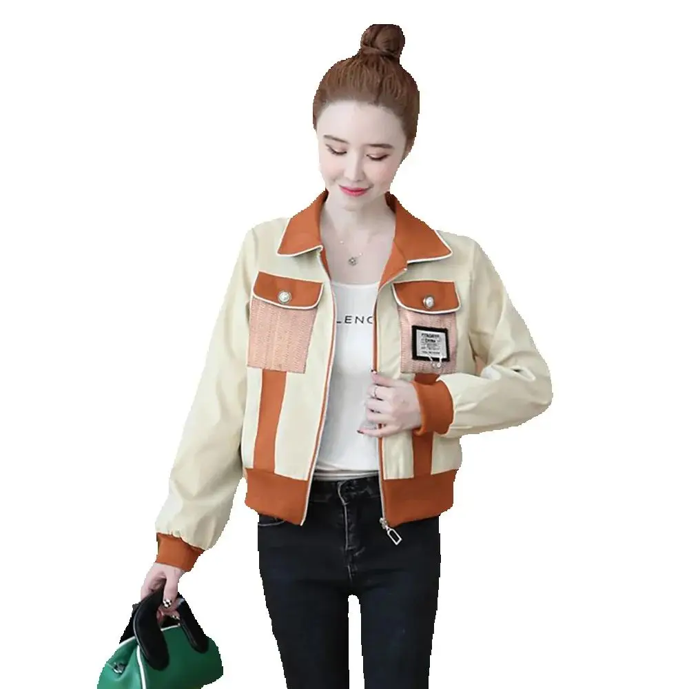 

Spliced Fleece Jacket Women's Autumn And Winter Women's Fashion New Small Fragrance Contrast Western Style Joker Casual Jacket.