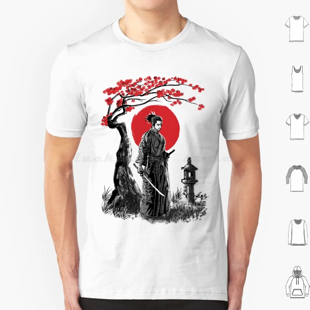 Miyamoto Mushashi T Shirt Cotton Men Women DIY Print Ronin Geisha Japan Japanese Sumi E Ink Tree Red Sun Anime Sleeve Miyamoto