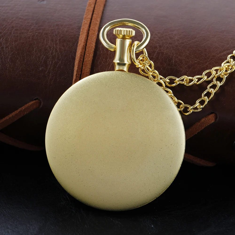 ساعة جيب كوارتز بمينا روماني بدون قبعة تاج، قلادة فاخرة للجنسين، هدية متطورة للرجال والنساء