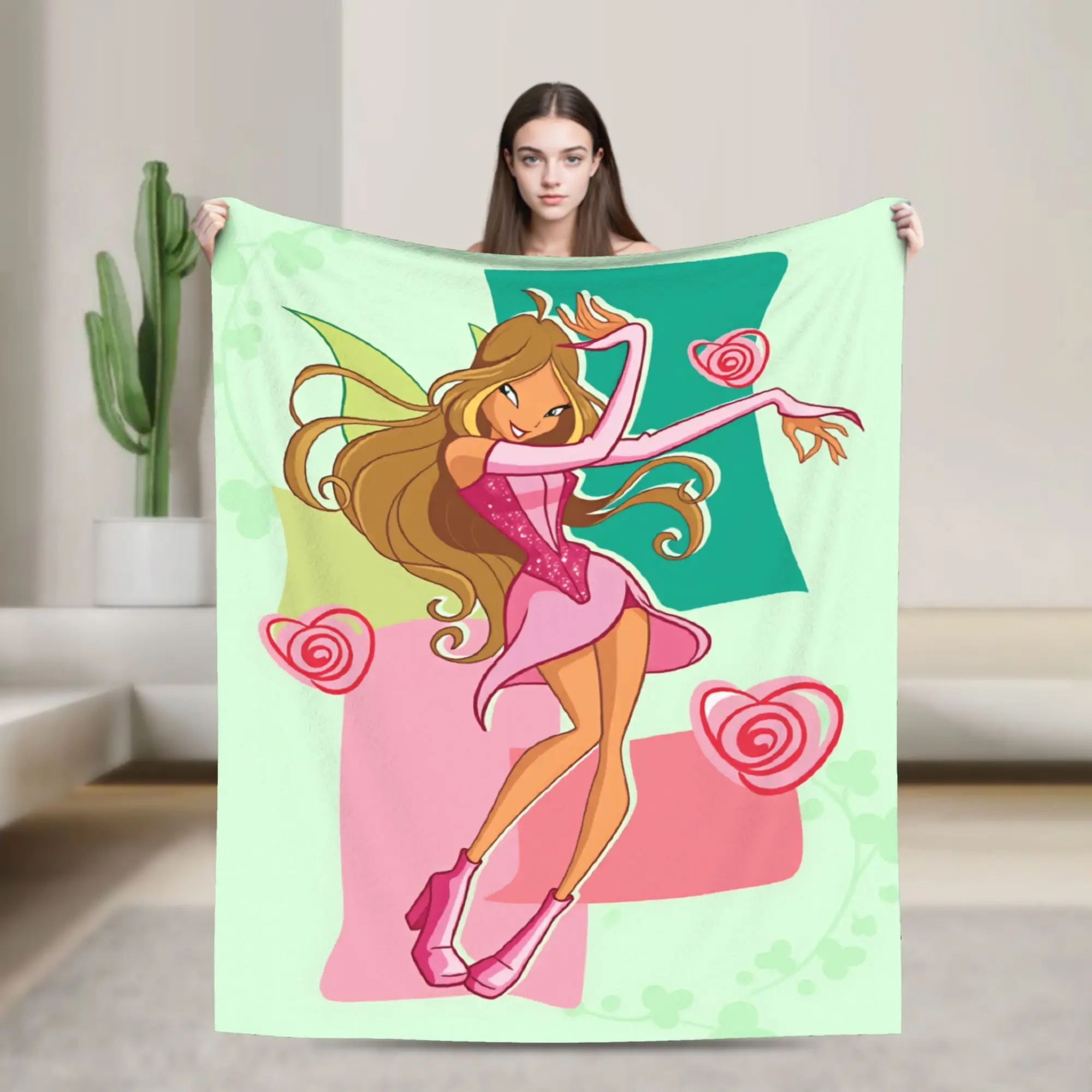 Cartoons W-winXs Clubs Blanket Quality Super Soft  Throw Blanket Winter Picnic Home Decor Funny Bedspread