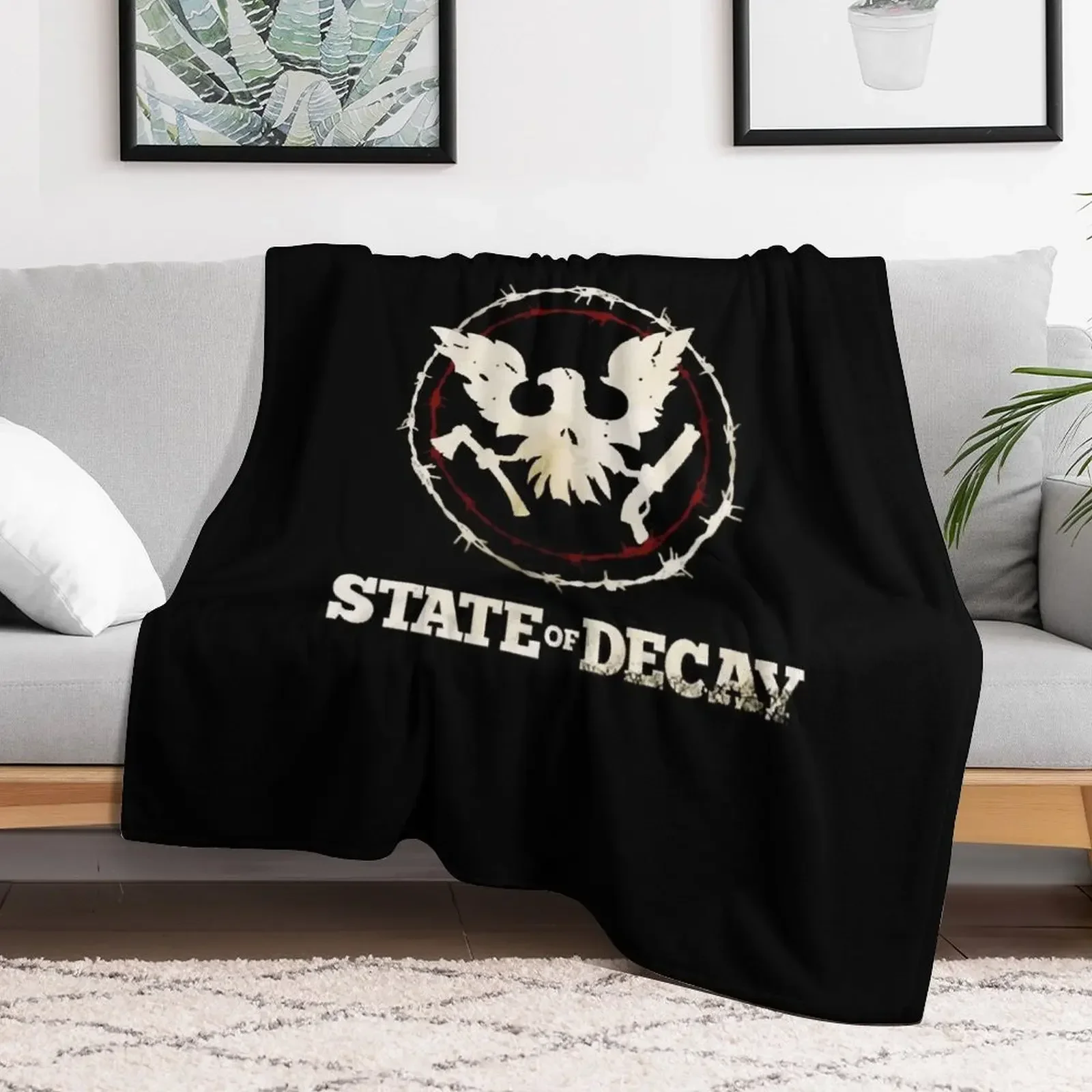 

State Of Decay Logo Throw Blanket Soft Big Custom Blankets Blankets For Sofas Winter beds Vintage Blankets