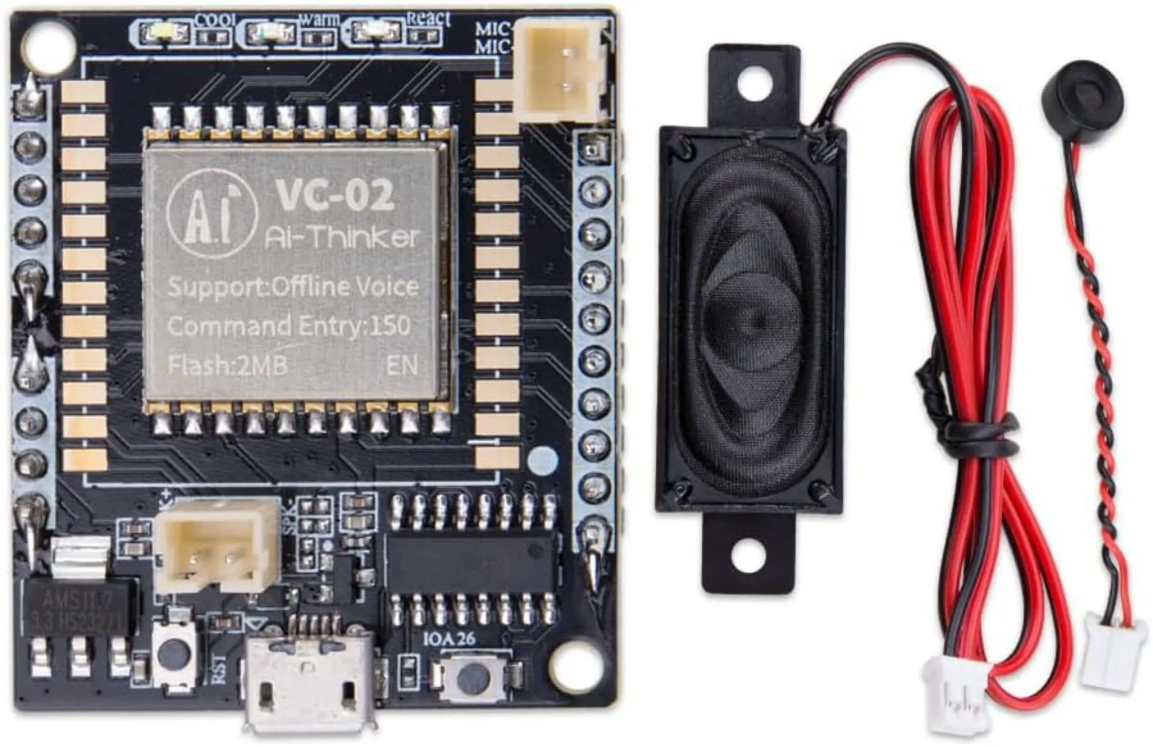 Original VC-02-Kit AI Intelligent Offline Voice Module - Offline Recognition Voice Control Modular Development Board