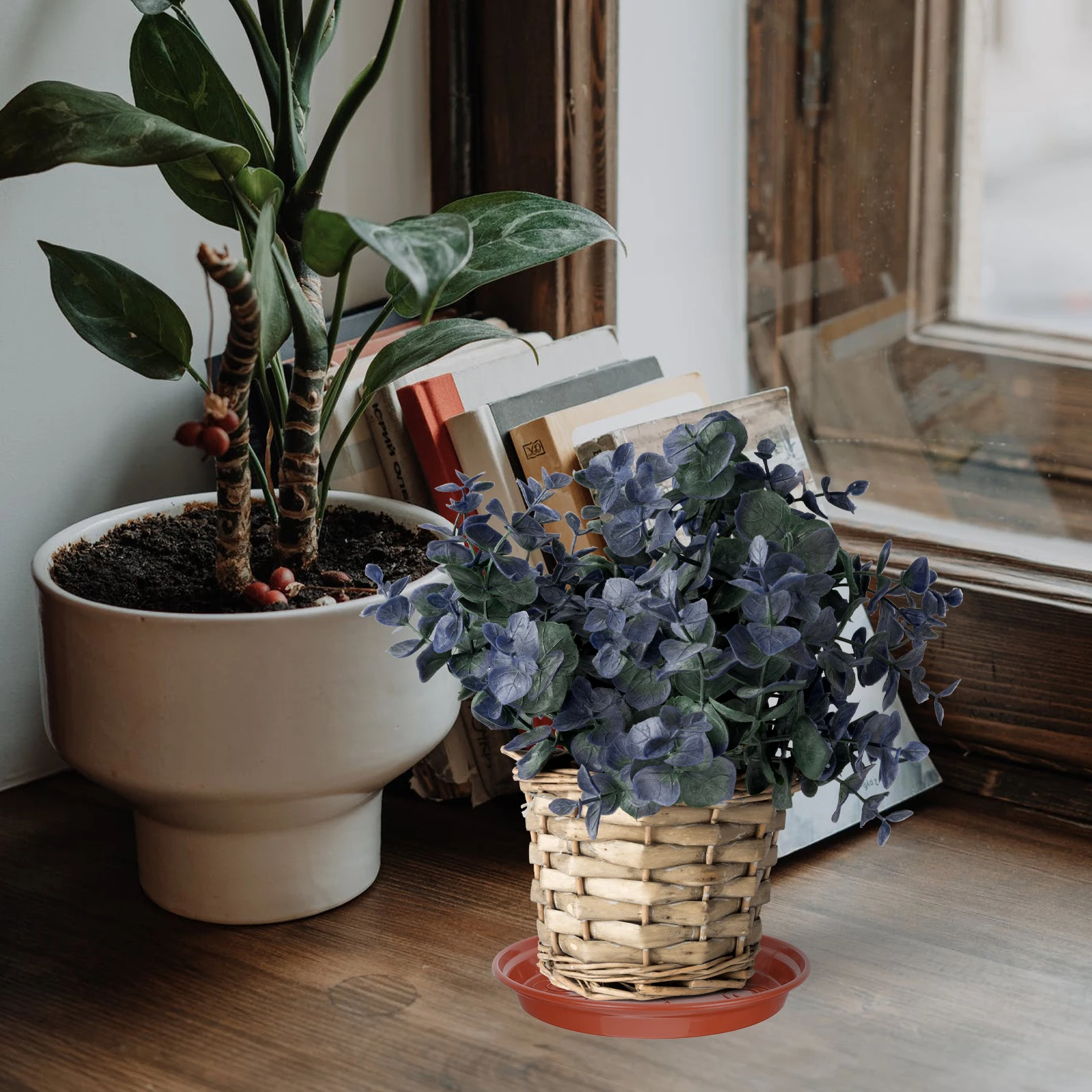 20 szt. Wytrzymałych plastikowych podstawek pod doniczki, okrągłe podstawki pod kwiaty z zabezpieczeniem przed przeciekaniem, ociekacze do roślin do ogrodu, na patio.