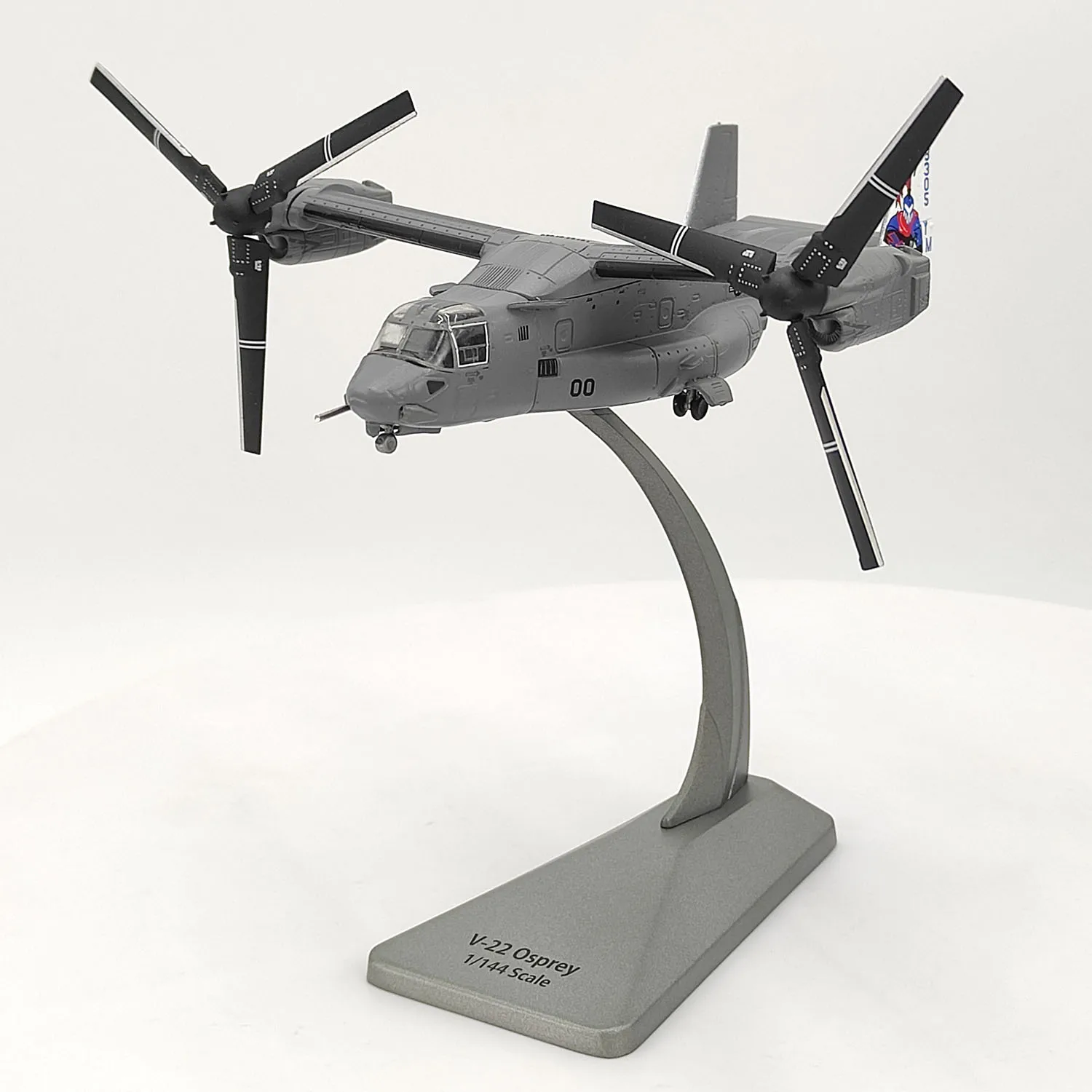 

Литая под давлением масштаб 1:144 V22 Osprey, транспортная модель самолета, вращающийся вертолет, военная модель из сплава, Коллекционная игрушка