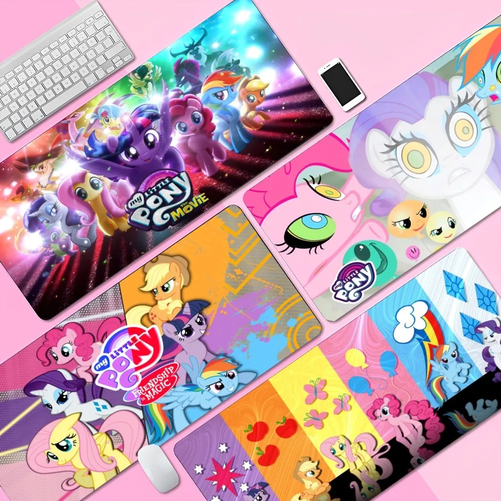 M-My L-Little P-Pony Mousepad Custom Skin Desktop Desk Mat Kawaii Gaming Accessories Students Writing Pad for PC Computer Table