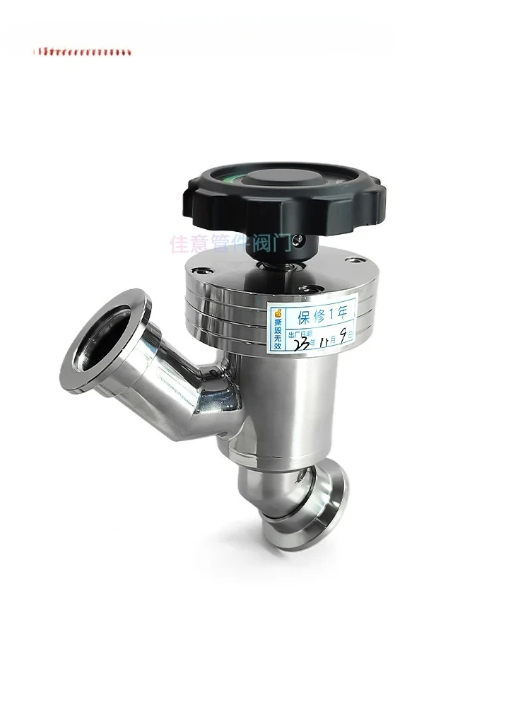 

High vacuum baffle valve KF manual angle valve GDJ-16 quick installation 25 valve 40 chuck 50 pipe fittings 304 stainless steel