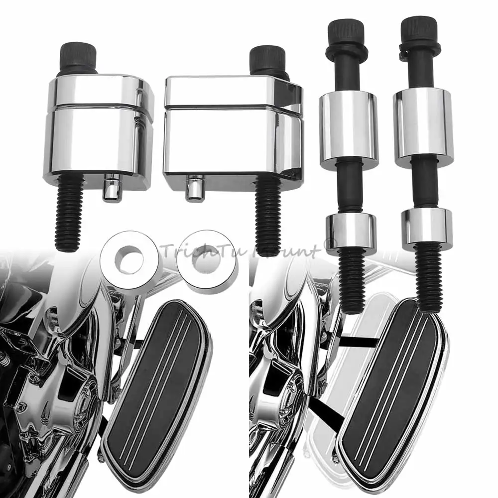 

Motorcycle Accessories Front Driver Footrest Floorboard Extension Spacer For Harley Touring Road King Street Electra Glide 09-24