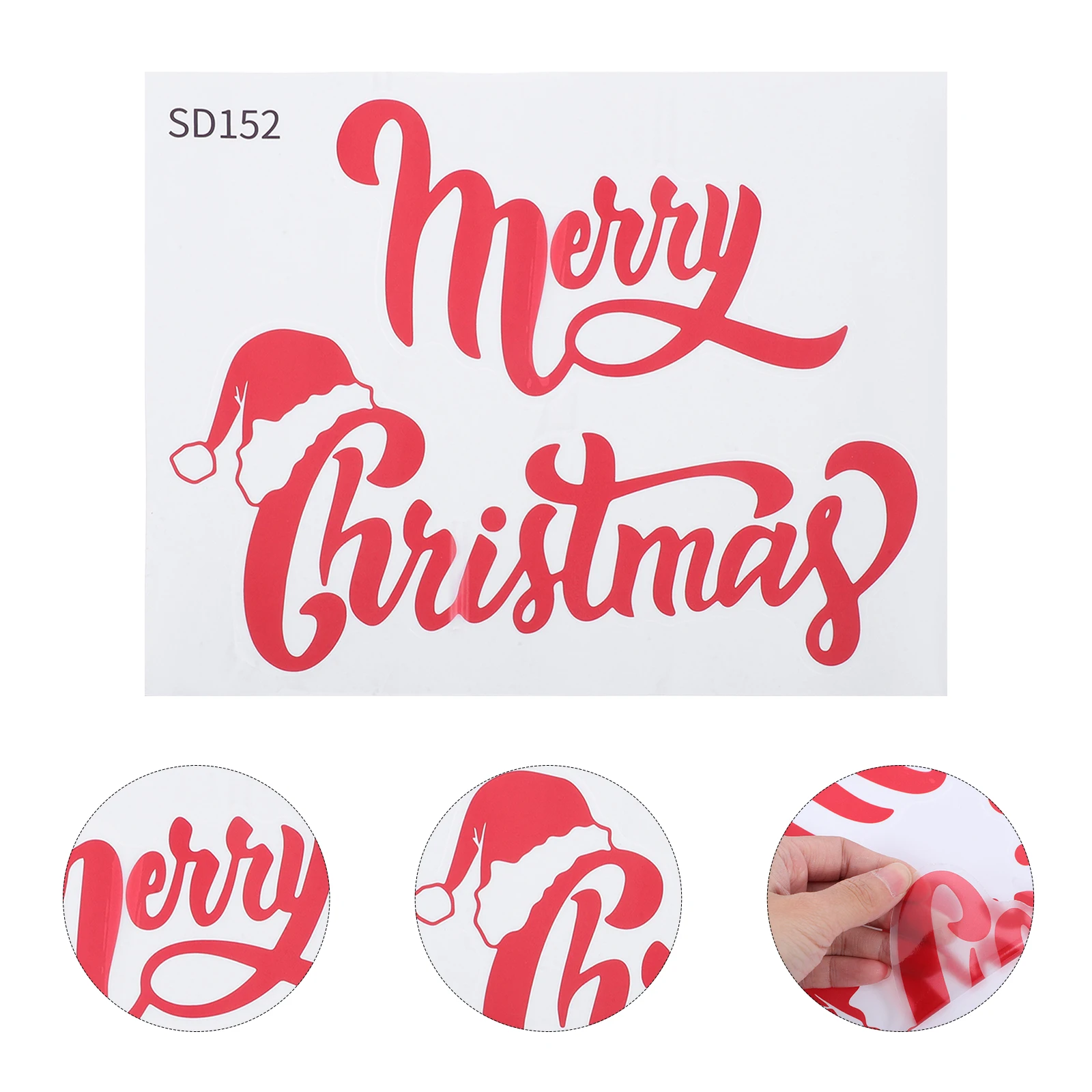 

Christmas Wall Sticker Merry Cling Decal for Decor Decals Stickers Removable Halloween Decoration