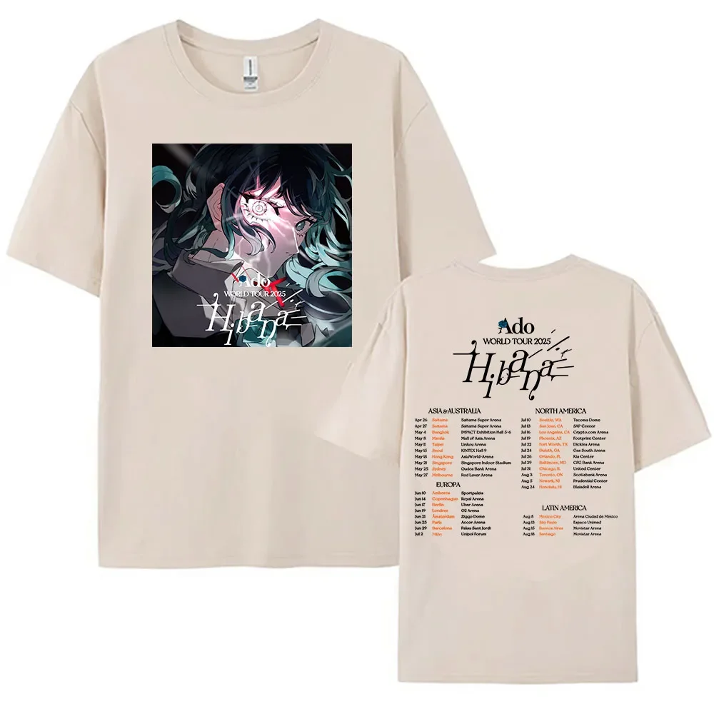 Hot Sale Ado WORLD TOUR 2025 Hibana Tshirt Cotton Short Sleeve T