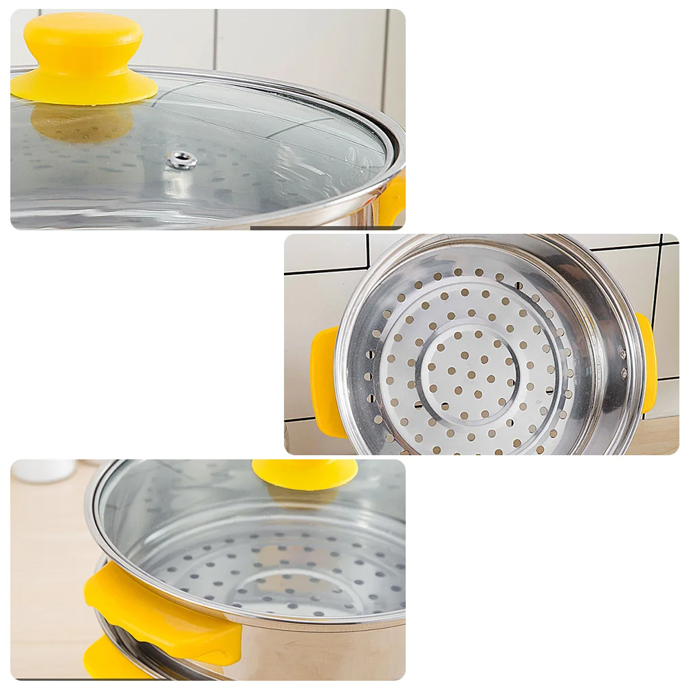 

Steaming Electric Cooker Stainless Steel Steamer Double Layers Stockpot Pan Multifunctional Boiling Kier Pressure Cooker Kitchen