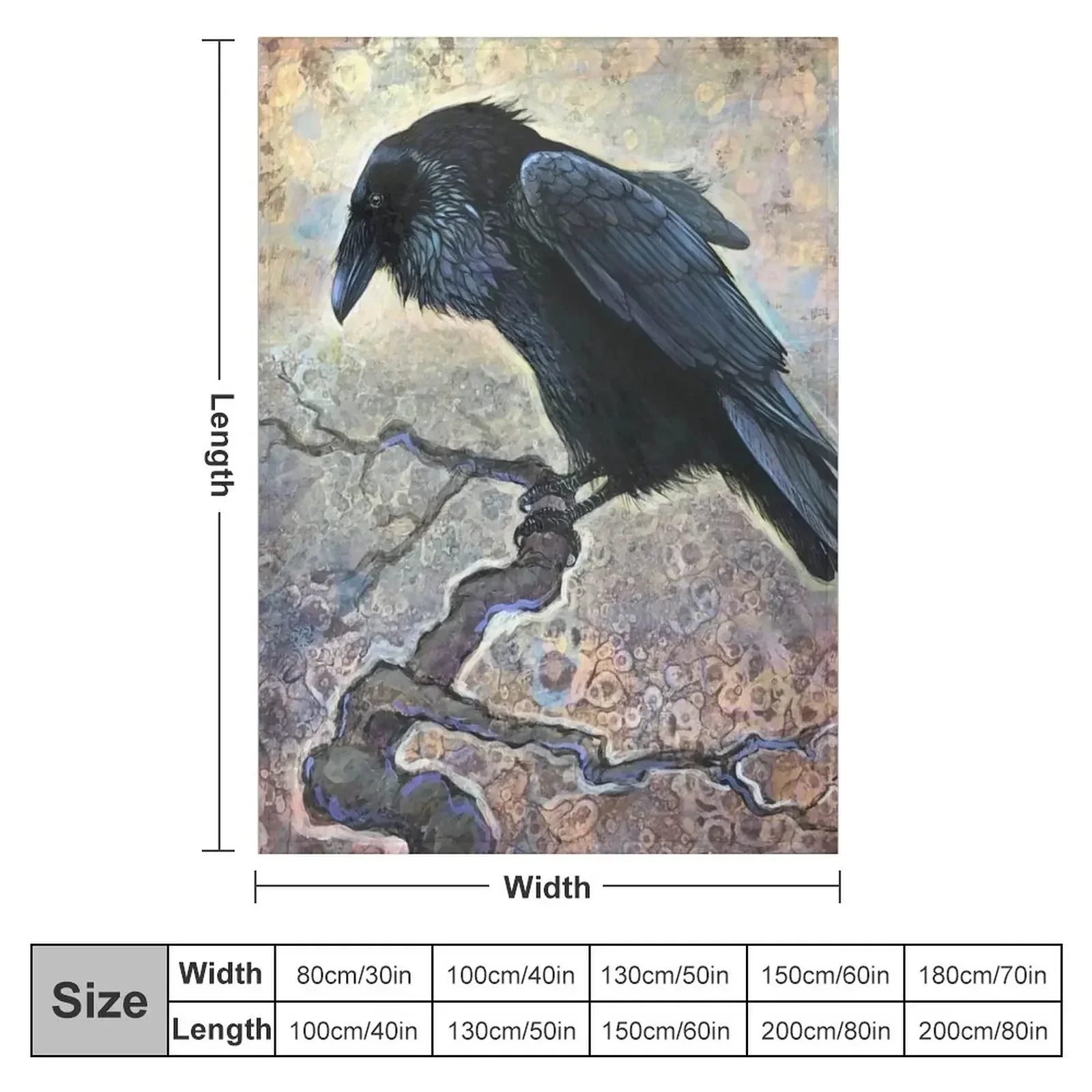 Keeper of Dreams - a Raven Painting Throw Blanket Hairys Polar Bed linens cosplay anime Multi-Purpose Hairy Blankets