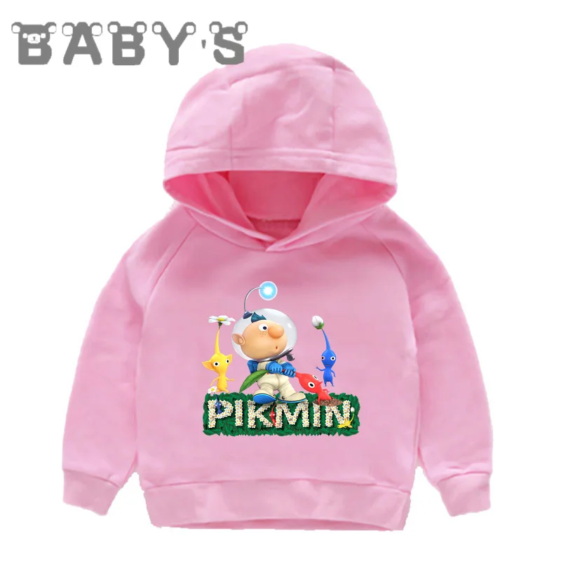 Hete Verkoop Videogame Pikmin 4 Print Kids Hoodies Cartoon Jongens Meisjes Sweatshirts Herfst Kinderkleding Katoenen Baby Tops, Kmt5868