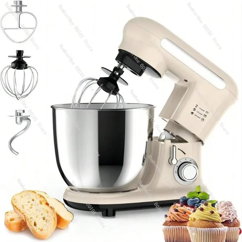 Household Electric Dough Kneading Machine, Small Automatic Kneader for Bread Pizza Pastry Making, Home Kitchen Baking Tool