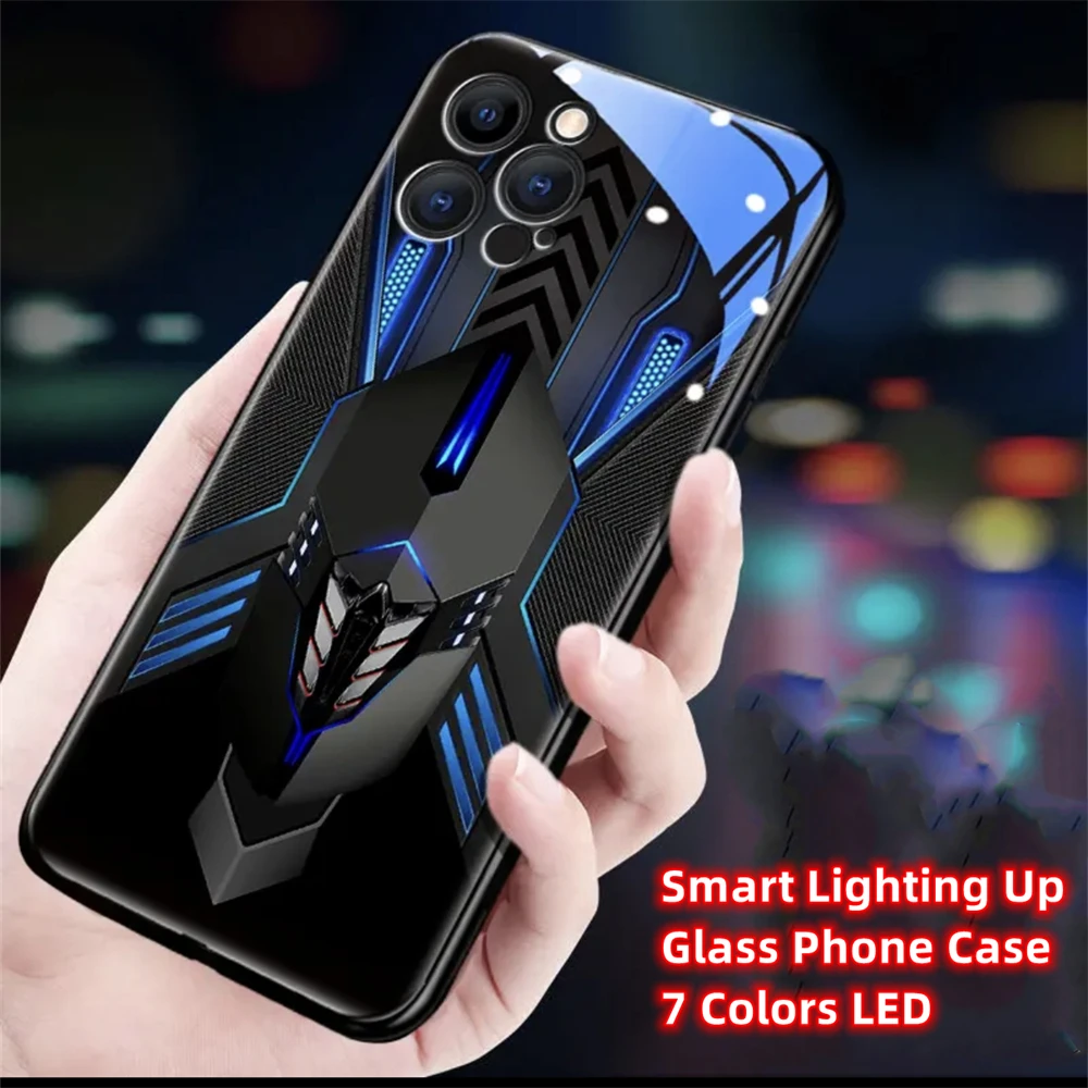 Azure Warship Pattern Sprachgesteuerte LED-Leuchtende Handyhülle für Samsung S26 S25 S24 S23 S22 S21 S20 Plus Ultra – Detail 25
