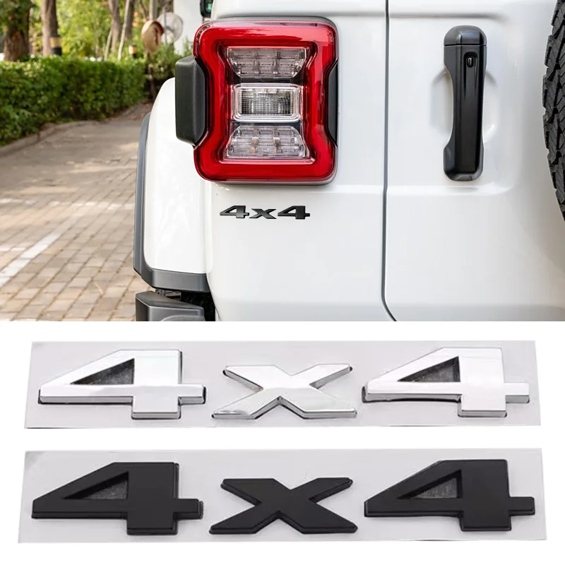 3D Metal Car Trunk Badge Stickers For Jeep 4X4  Letters Emblem Logo Grand Cherokee Overland Compass Wrangler Accessories